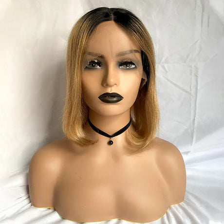 Color Bob Head Real Hair Headgear - Lootquake