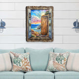 Coastal Serenity Window Wall Art by G. DeBrekht Coastal Decor - 8492106W