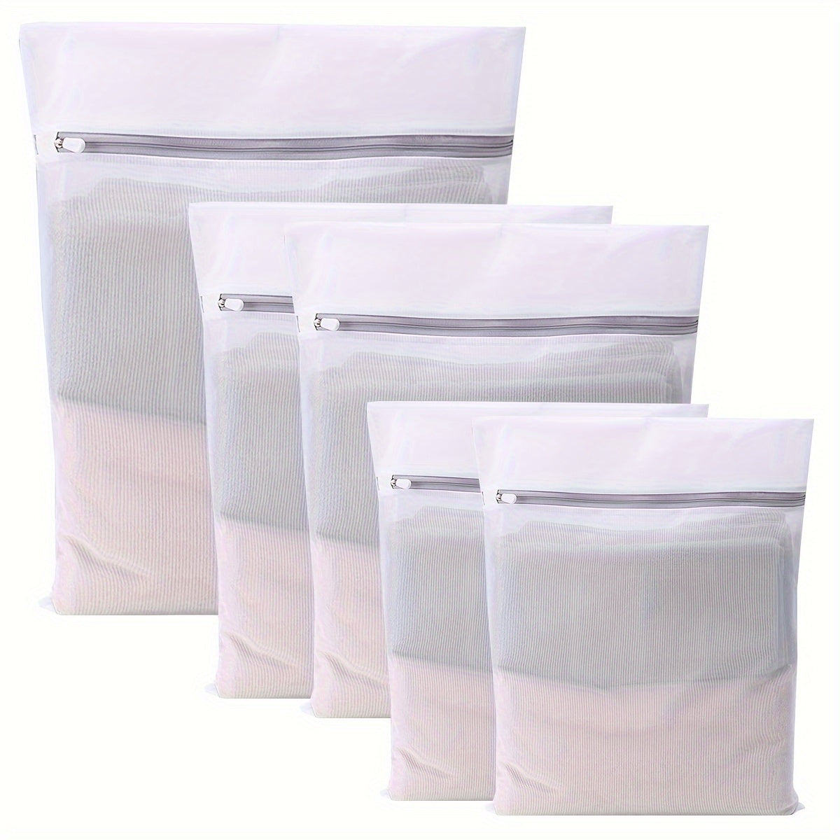 Bolsa de lavandería delicada (1/2/3/5 piezas): protege ropa interior, sujetadores, calcetines y otras prendas en la lavadora. Incluye bolsa de viaje.
