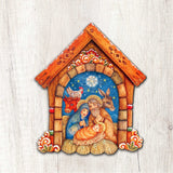 Village Nativity Door Decor by G. DeBrekht - Nativity Holiday Decor - 8152630H