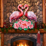 Flamingos Love Holiday Door Decor by G. Debrekht - Love Kids Family Decor - 8611039H