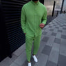 European And American Autumn Men's Wrinkle Bubble Casual Suit Long Sleeve Tooling Trousers - Lootquake