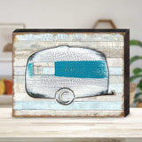 Camper Wooden Wall Art - Wildlife Holiday Decor - 8198431B