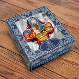 Nativity Cross Glass Ornament Holiday Splendor by Debrekht 758-018