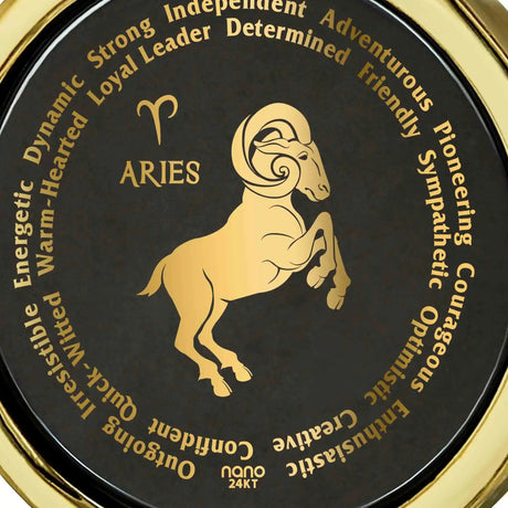 Aries Necklaces for Lovers of the Zodiac 24k Gold Inscribed - Lootquake