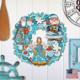 Coastal Sea Treasure Holiday Door Wreath by G. DeBrekht - Coastal Holiday Decor - 8185306-4H