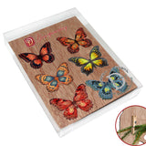 Summer Butterfly Decorative Wooden Clip-on Ornaments of 6 by G. Debrekht - Christmas Decor - 8090012-1C-S6