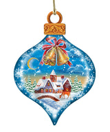 Adorno navideño para puerta con forma de gota de invierno de G. DeBrekht - Decoración navideña de Papá Noel y muñeco de nieve - 8112182H