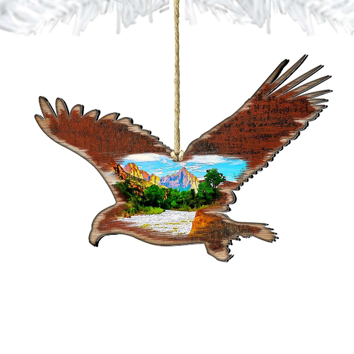 Eagle Shaped Wooden Ornaments by Nature Wonders - Wildlife Holiday Decor - 8198233