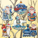 Up-Up and Away Decorative Wooden Clip-on Ornaments Set of 6 by G. Debrekht - Christmas Decor - 8090132C-S6