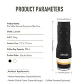 Cafelffe 3 In1 Portable Coffee Machine Hot/Cold Water Manual Espresso Maker For Capsule & Ground Hand Press Brewer hiking Travel