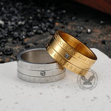 Calendar Diamond Stainless Steel Spinner Ring