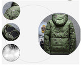 Camouflage Men's Hooded Winter Parka - Slim Fit, Windproof & Warm for Casual Adventures