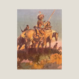 Captivating Native American Art Print by Charles Russell 1970s