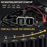 CarJump Pro Jump Starter & Air Compressor - 6000A Power, 21800mAh Capacity, LCD Screen for Effortless Car Battery Boosting