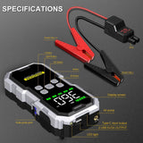 CarJump Pro Jump Starter & Air Compressor - 6000A Power, 21800mAh Capacity, LCD Screen for Effortless Car Battery Boosting