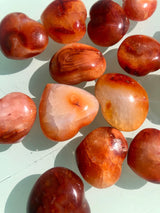 Carnelian Mini Heart – 1” Polished Crystal (Single or Bundle of 3)