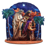 Three Kings Decorative Village Set Art by D. Gelsinger - Nativity Holiday Decor - 852765