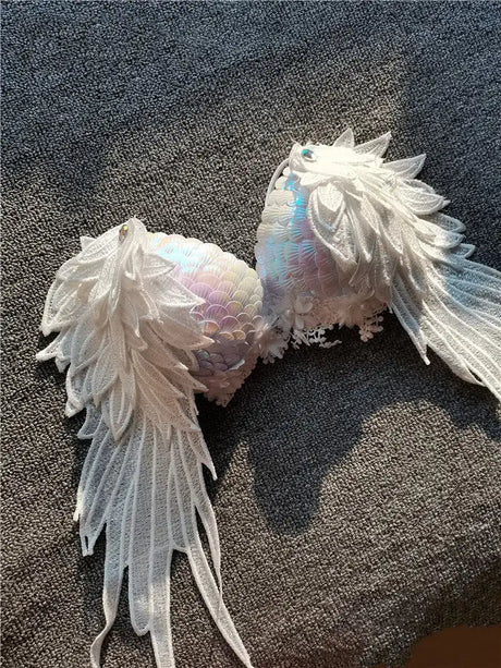 Handmade Sequined Mermaid Scale Bikini Lingerie - Lootquake