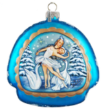 Arcoíris del lago de los cisnes, adorno de vidrio escénico de G. DeBrekht 756-004