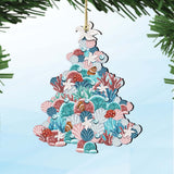 Coastal Tree Wooden Ornaments by G. DeBrekht - Coastal Holiday Decor - 8193149