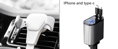 Metal Car Charger 100W Super Fast Charging Car Cigarette Lighter USB And TYPE-C Adapter - Lootquake