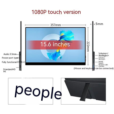 Touch Portable Monitor Mobile Phone Computer Game External Expansion Screen - Lootquake