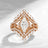 Crown Horse Eye Diamond Ring Set Copper Luxury - Lootquake