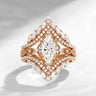 Crown Horse Eye Diamond Ring Set Copper Luxury - Lootquake