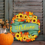 Corona de flores otoñales para puerta de G. DeBrekht - Decoración para Acción de Gracias y Halloween - 8185305-2H