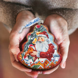 Gingerbread Tree Glass Ornament by G. DeBrekht - Christmas Santa Snowman Decor - 762-015