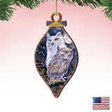 Night Watch Owls Wooden Ornaments by J. Bergsma - Wildlife Holiday Decor - 8591902-JB