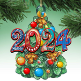 Celebration 2024 Dated Wooden Ornaments by G. DeBrekht - Christmas Decor - 8114040-D24