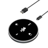 Desktop USB Conference Speakerphone Microphone Built-in Speaker 360° Omnidirectional PC Computer Condenser Mic with  Function Volume Adjustment Plug & Play Compatible with Windows Mac for PC Lapto - Lootquake
