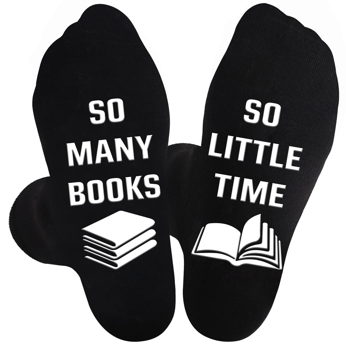 1 Pair of Novelty Crew Socks - Ultra-Breathable, Super Soft, and Humorous Letter Print Design - Ideal for Men, Perfect for Outdoor Activities, Unique Gift for Book Lovers
