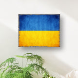 Ukrainian Flag Wooden Wall Art - International Decor - 95120B