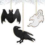 Juego de 3 adornos rústicos de madera para Halloween - Decoración de Acción de Gracias y Halloween - 8100185S3