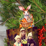 Eggs and Bunnies Decorative Wooden Clip-on Ornaments Set of 3 by G. Debrekht - Easter Decor - 8091057C-S3