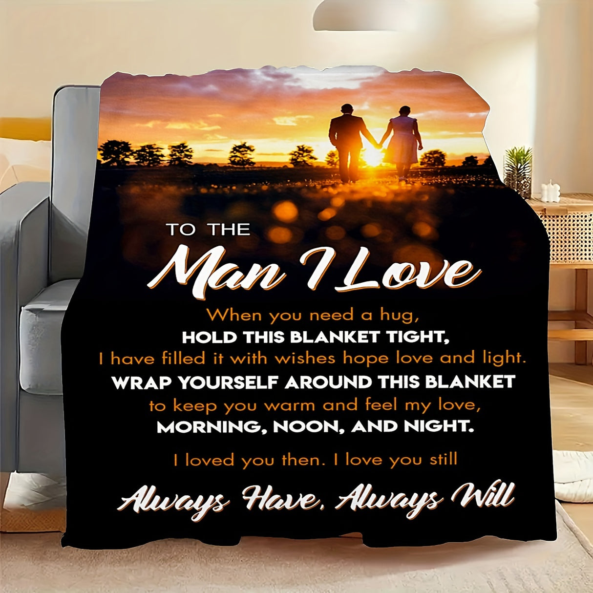 1pc I Love You Husband Blanket, Gifts for Him, Valentines Gifts, Boyfriend Birthday Gifts, Husband Birthday Gifts from Wife