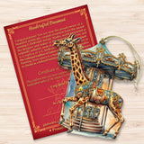 Carousel Giraffe Wooden Ornaments by G. Debrekht Christmas Decor - 8611028