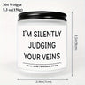 5.3oz Soy Wax Scented Candle with Inspirational Message - "I'm Silent Judging Your Veins for Loving You" - Perfect Appreciation Gift for Nurses, Nursing Students, and Loved Ones on Birthdays, Graduations, or Nurse's Day, Nurs