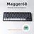 Magnetic White Porcelain Jade 68 Key Aluminum Tuo Keyboard - Lootquake