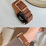 Square Buckle Lychee Leather Waist Strap