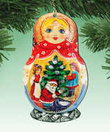 Christmas Doll Wooden Ornaments Set of 3 by G. DeBrekht - Christmas Decor - 8100107S3