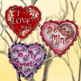 Heart of Love Decorative Wooden Clip-on Ornaments Set of 3 by Jamie Mills-Price - Love Kids Family Decor - 8091054C-MP-S3