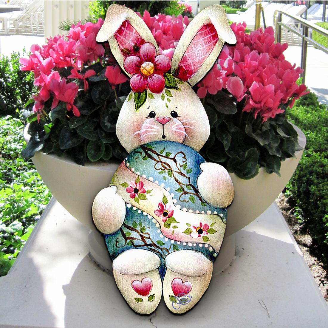 Bunny Hugs Easter Door Decor by Jamie Mills-Price - Easter Spring Decor - 8457602H