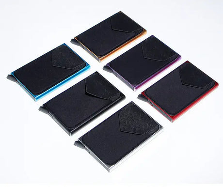Metal Card Holder, Money Clip Aluminum Alloy Lycra Cloth - Lootquake