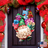 Bolsa de regalo con corona de gnomo para Pascua, adorno grande para el hogar de D. Gelsinger - Decoración navideña - 8461054H-DG