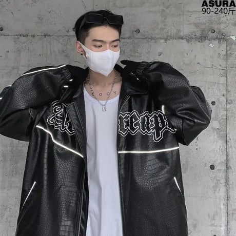 High Street Locomotive PU Snake Skin Pattern Overalls - Lootquake