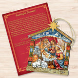 Miracle Nativity Holy Family Wooden Ornaments by G. DeBrekht - Nativity Holiday Decor - 8114031